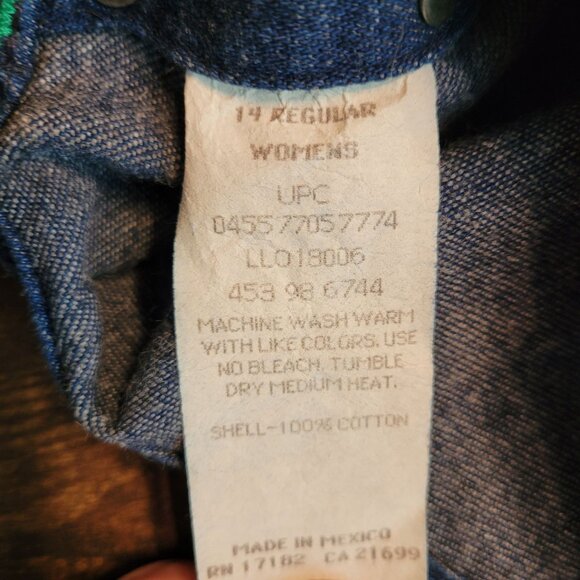 Lady Liberty Denim Bib Overalls 14 R Medium Dark Wash Cotton Country Western - Picture 4 of 10